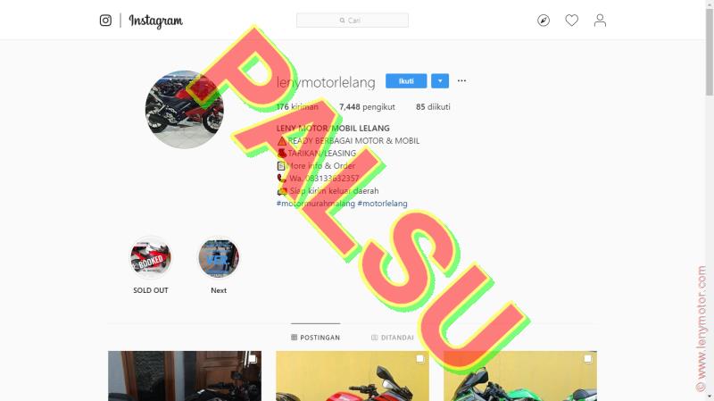 penipuan akun instagram palsu mengatasnamakan leny motor_004.jpg